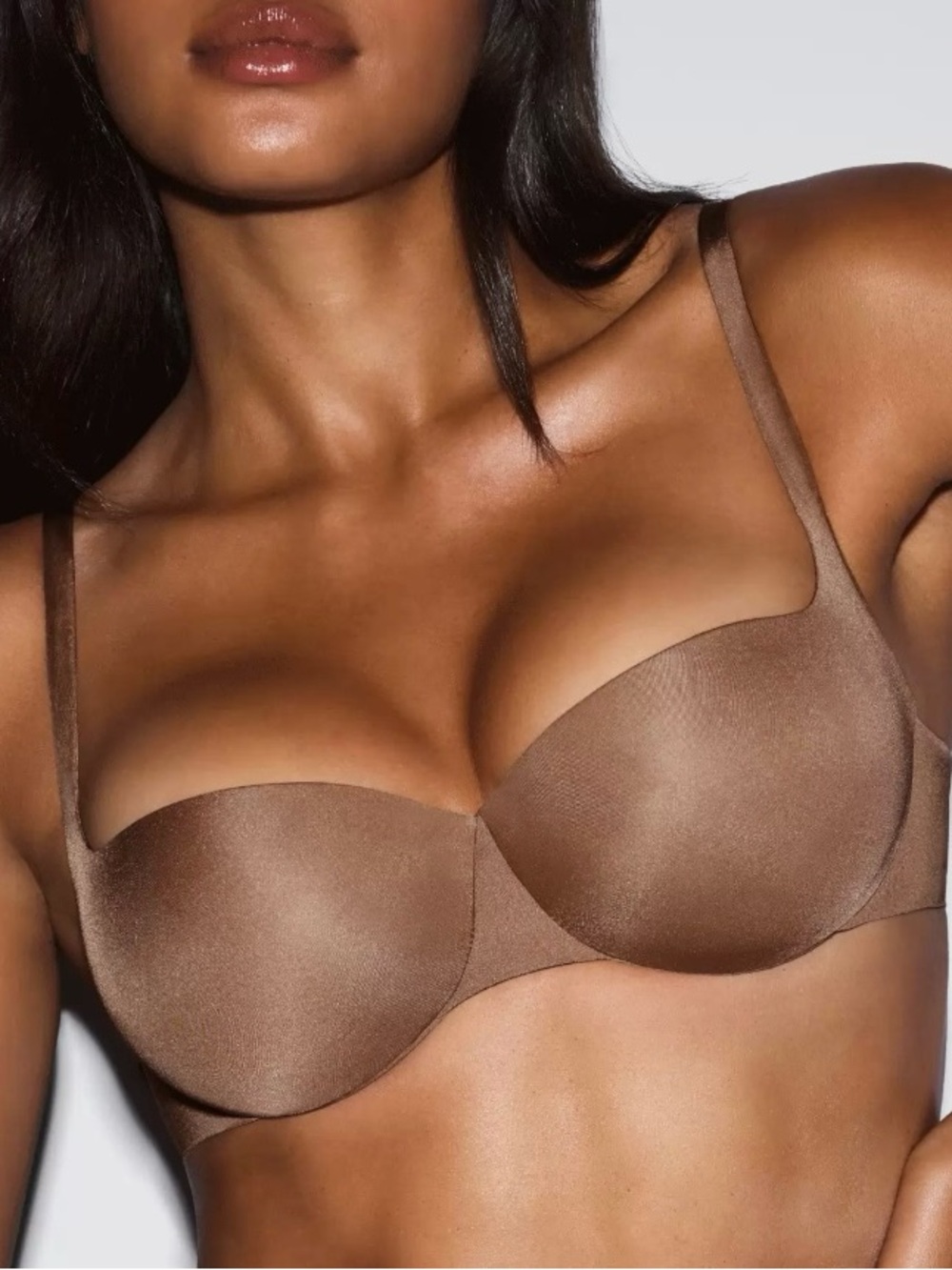 SKIMS ULTIMATE BALCONETTE PUSH-UP BRA COLOR COCOA